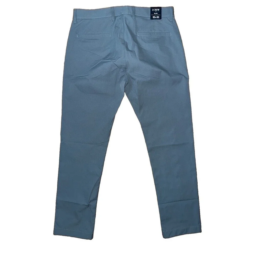 NWT J. Crew Mens 30x30 Flex Blue Slim Straight Leg Pants